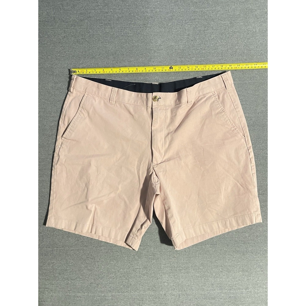 Club‎ Room Men's Chino Shorts Size 38W Pink Flat Front Casual Summer Golf